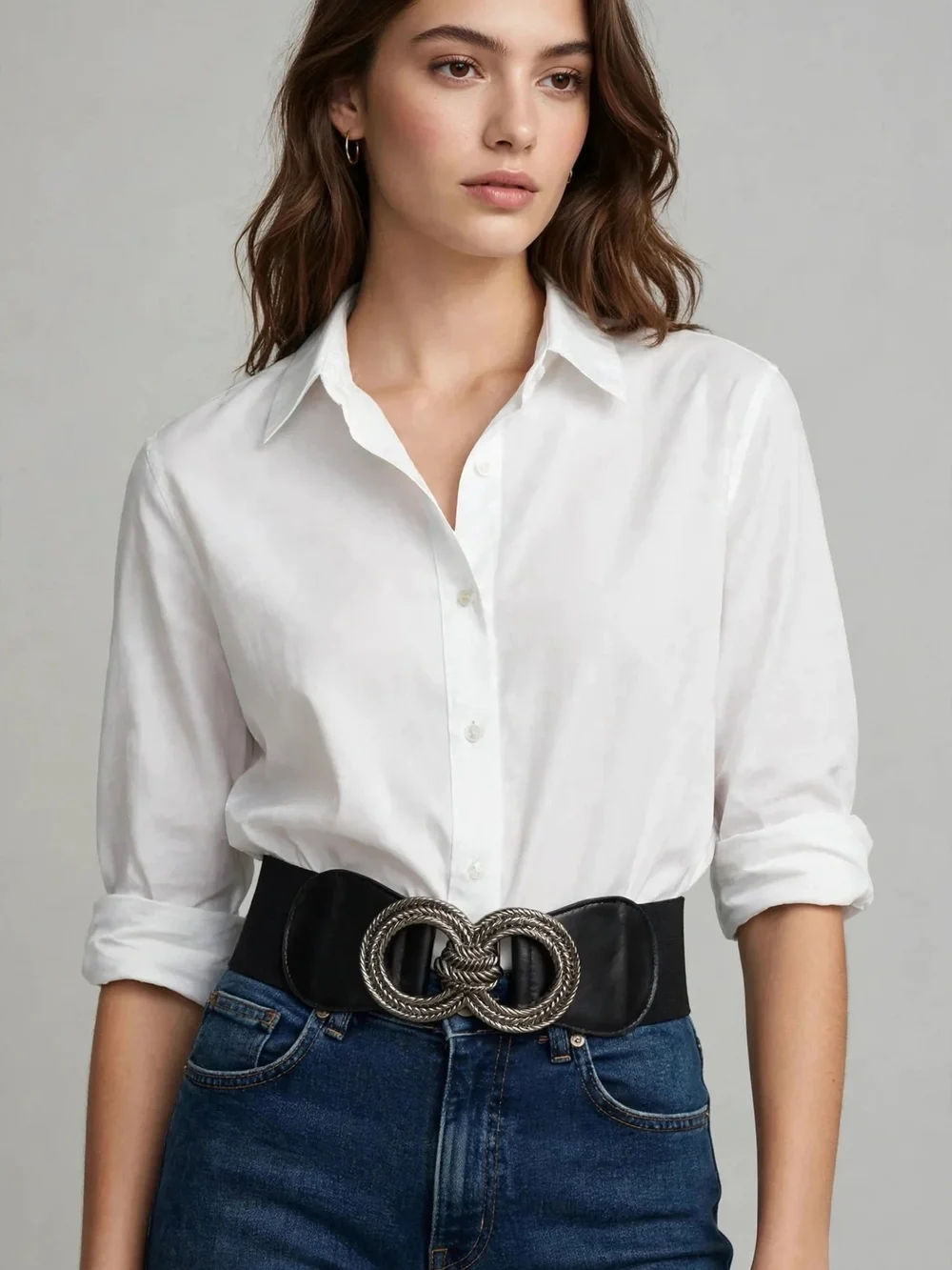 Women's Belt retro vintage Stretchy Cinch Belt 3 Inch Wide